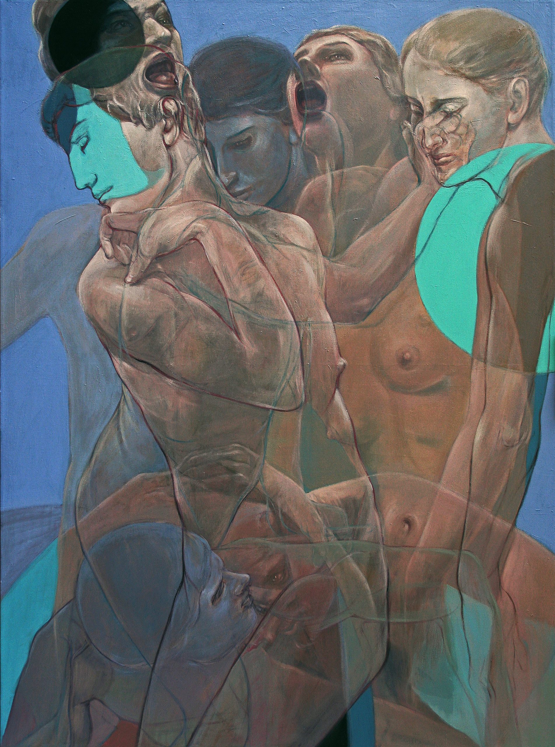 Die Abwendung, 2020, Ölfarbe auf Leinwand, 155  x 115 cm  
