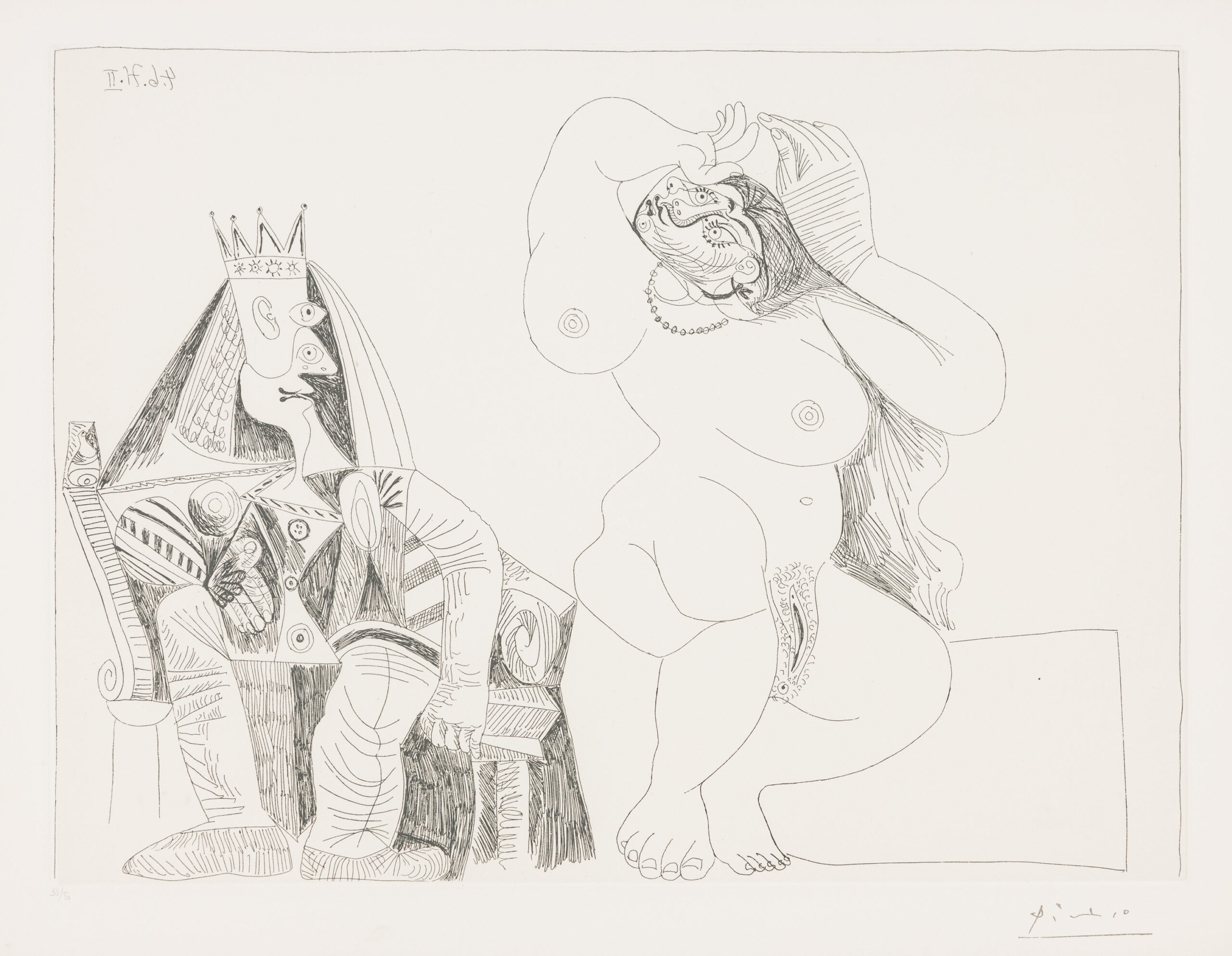 Pablo Picasso, Salomé dansant pour Hérode, 1971, etching, 27,6 x 22,4 in
