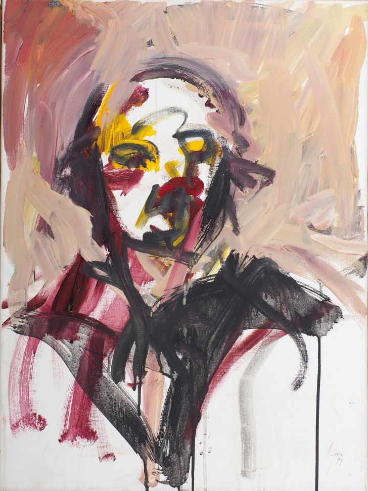 Herwig Zens, Arnold Schoenberg, 1997, 60x 45 cm, Acryl auf Leinwand.
